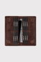 Zoozie Bags Cartera de Hombre Piel Auténtica Marrón Lujo Elegante Medidas 10x3x19 cm Ideal Regalo